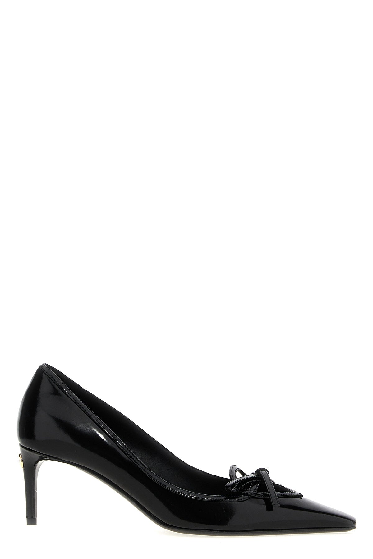 mun shiny leather pumps