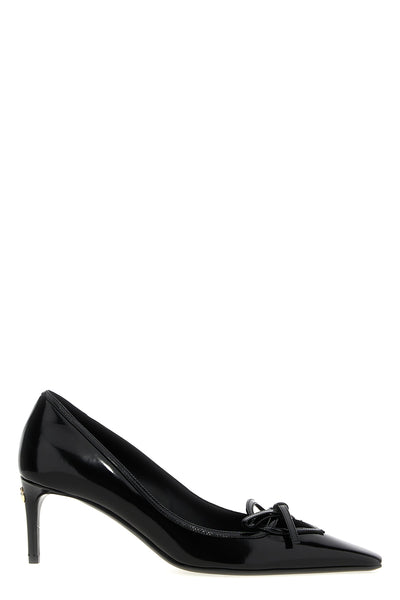 mun shiny leather pumps