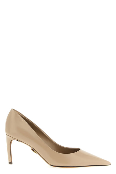calf leather pointed pumps