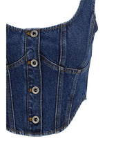 SELF-PORTRAIT 10 denim corset top