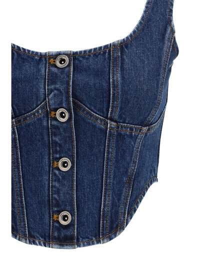 SELF-PORTRAIT 10 denim corset top