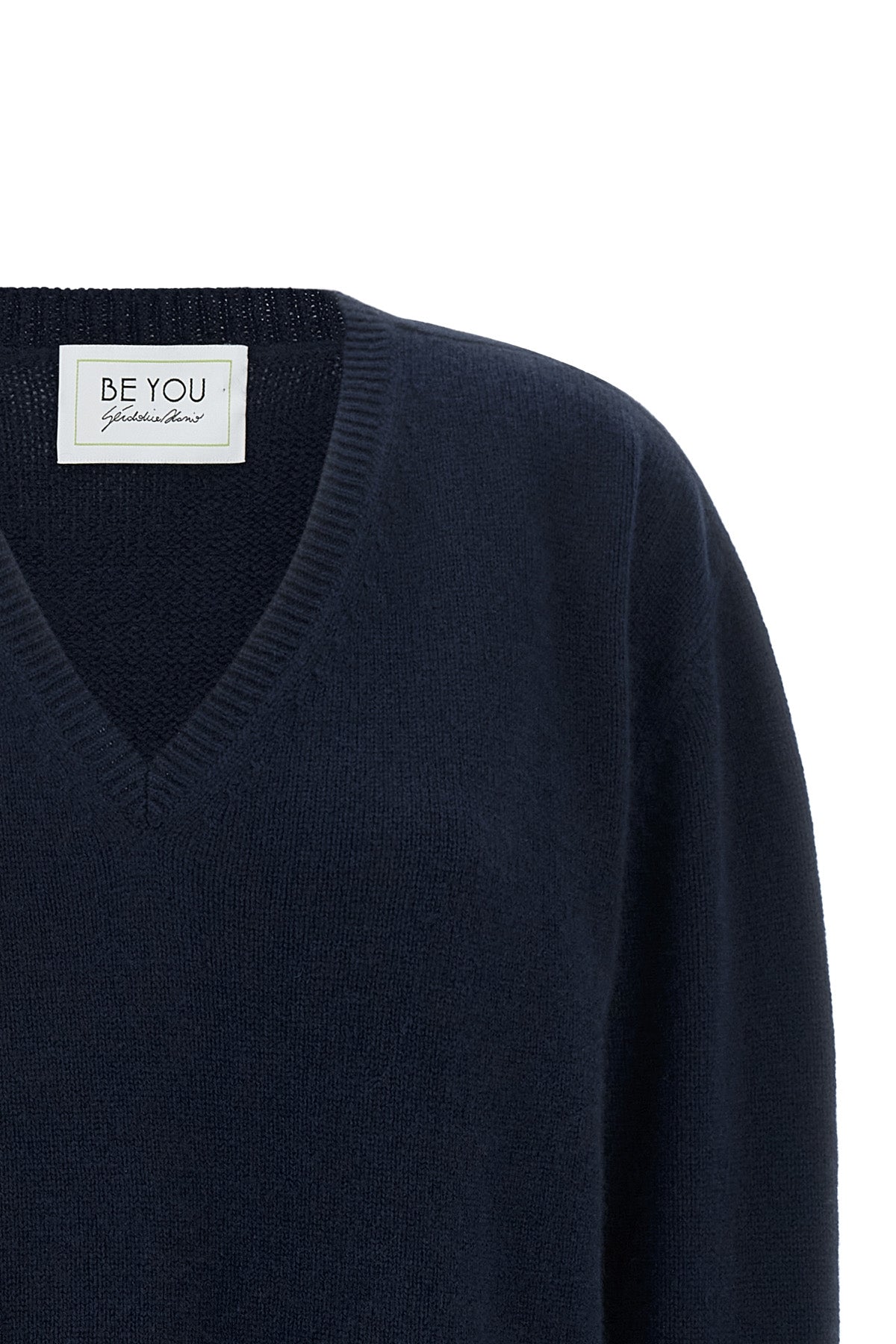 the be you v-neck sweater exemplifies the refined construction of knitwear throu