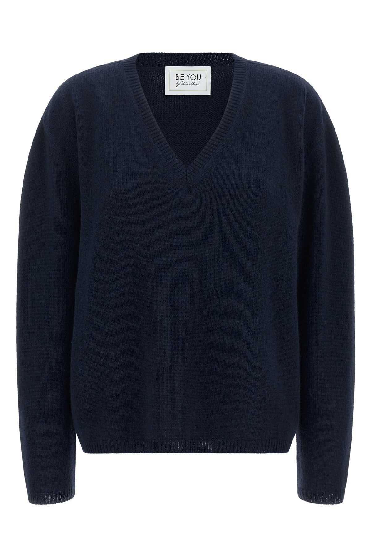 the be you v-neck sweater exemplifies the refined construction of knitwear throu