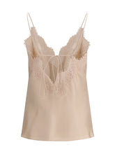 ROHE 36 silk camisole with lace detailing