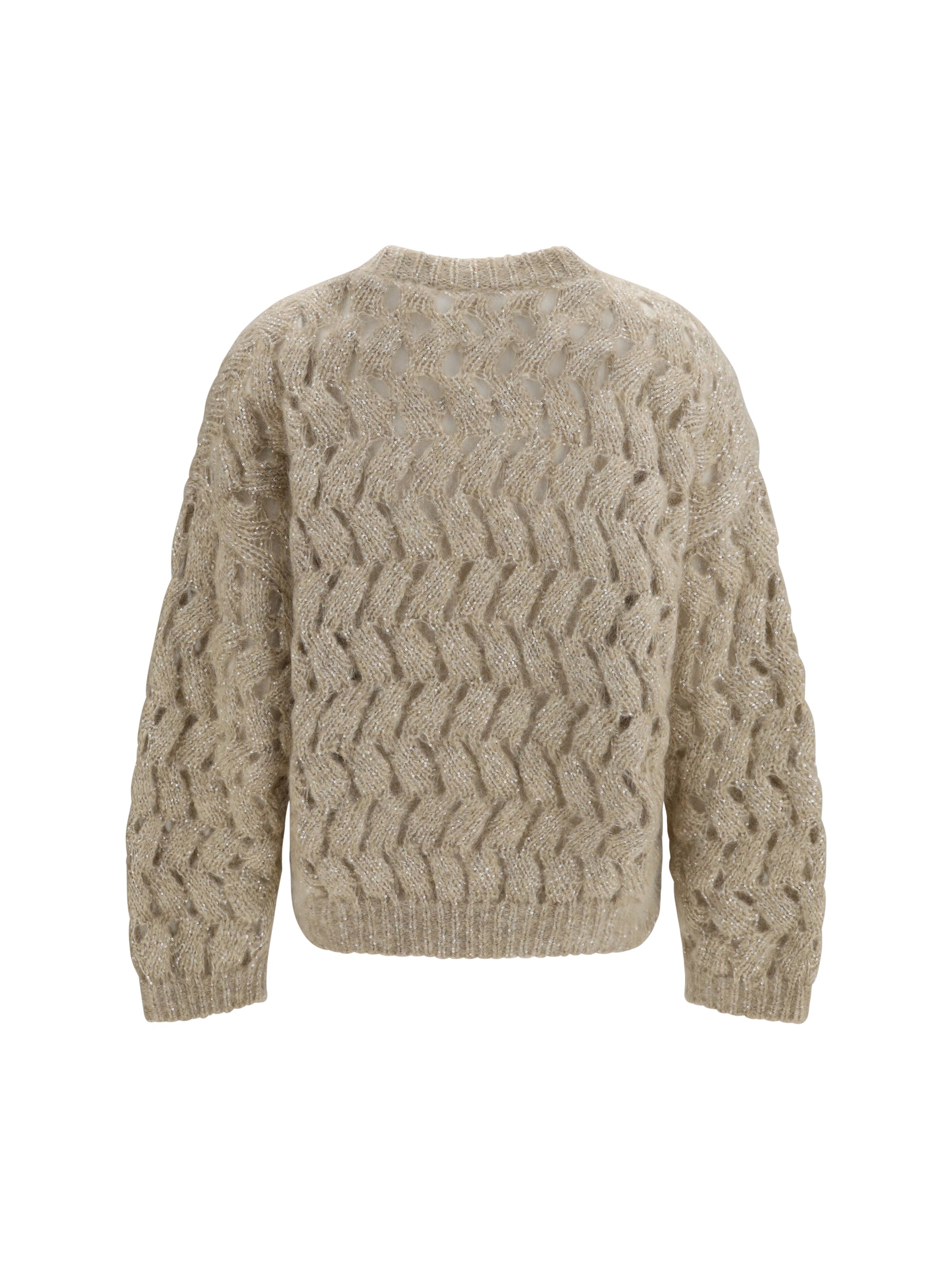 dazzling zigzag cables mohair and wool sweater