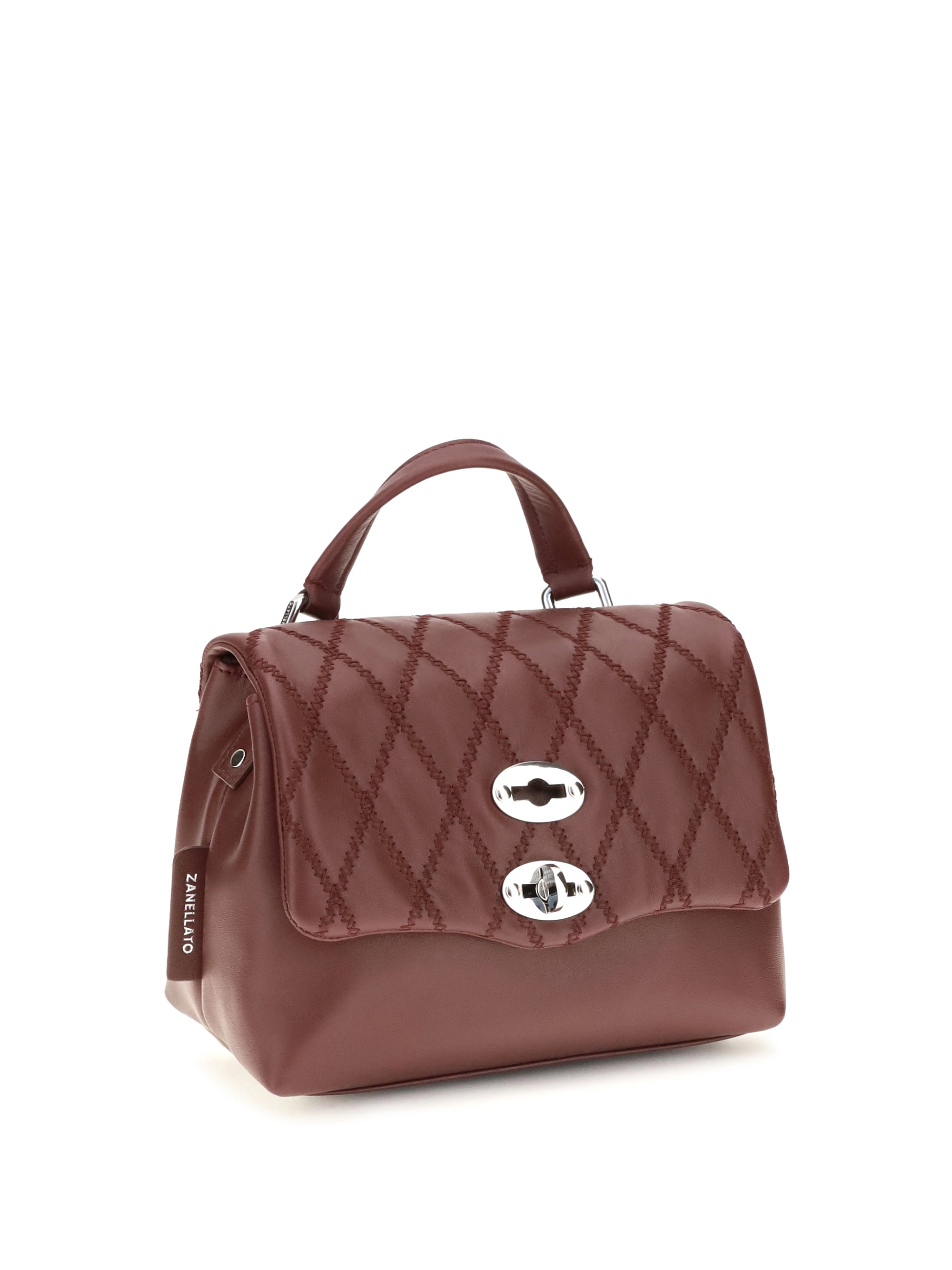 mini postina tramè leather top handle bag
