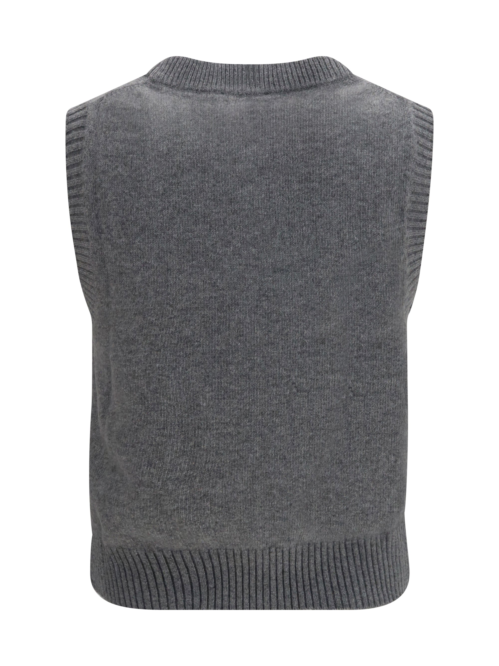 wool floral vest