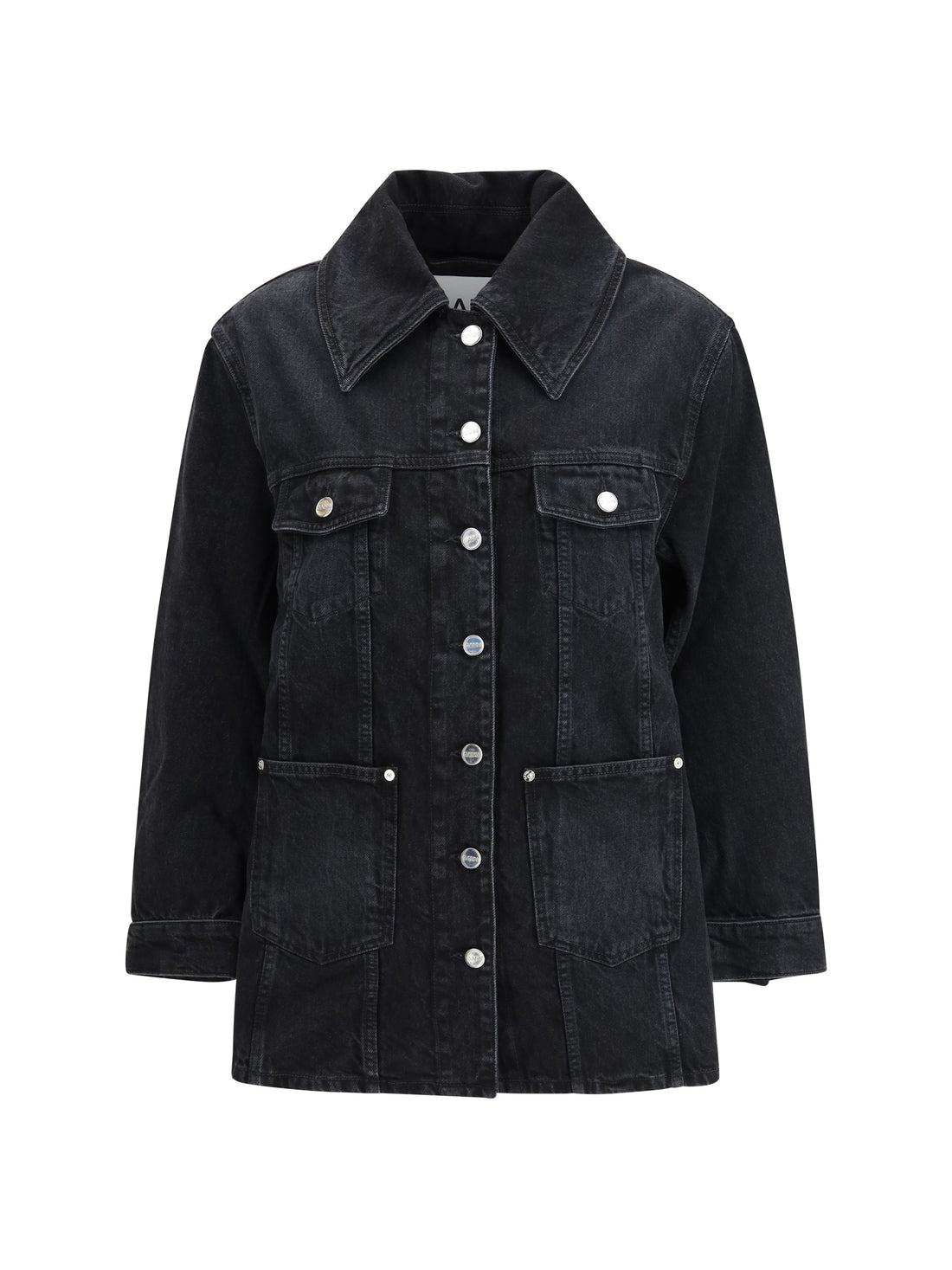 GANNI S-M washed denim jacket