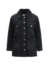 GANNI S-M washed denim jacket