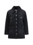 GANNI S-M washed denim jacket