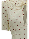 silk polka-dot midi dress
