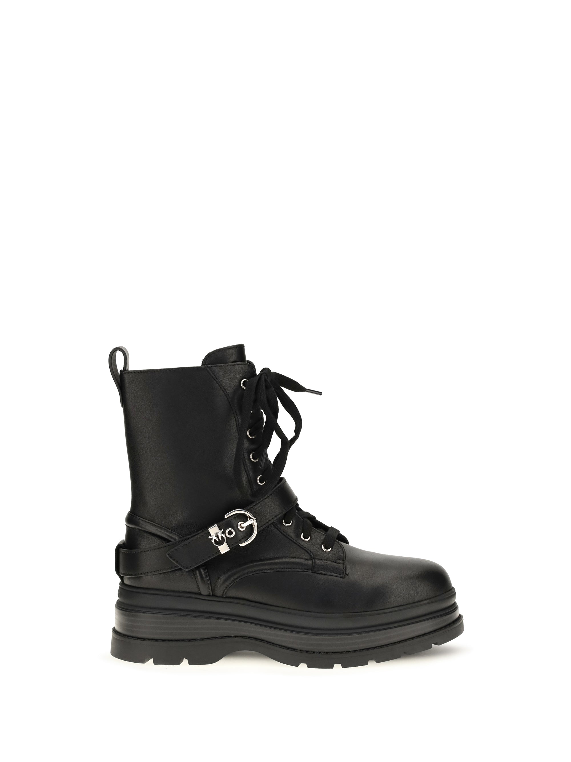 eva lace-up leather ankle boots