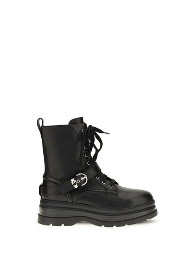 eva lace-up leather ankle boots