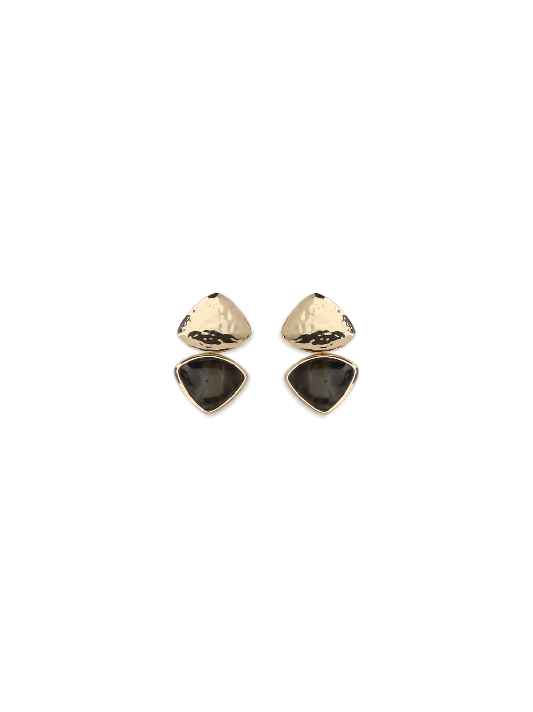 SELF-PORTRAIT OS two-tone speckled enamel earrings