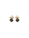 two-tone speckled enamel earrings