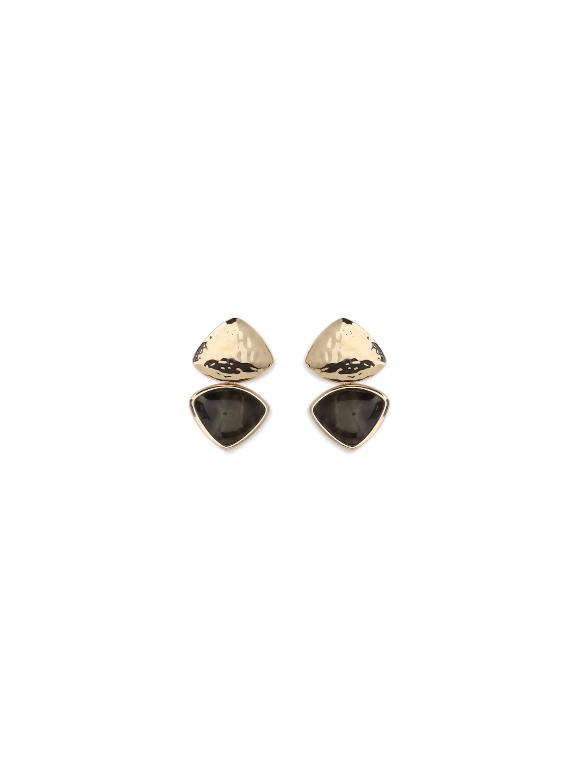 two-tone speckled enamel earrings