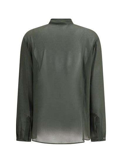 ALAIA 36 lavalli?re neckline blouse