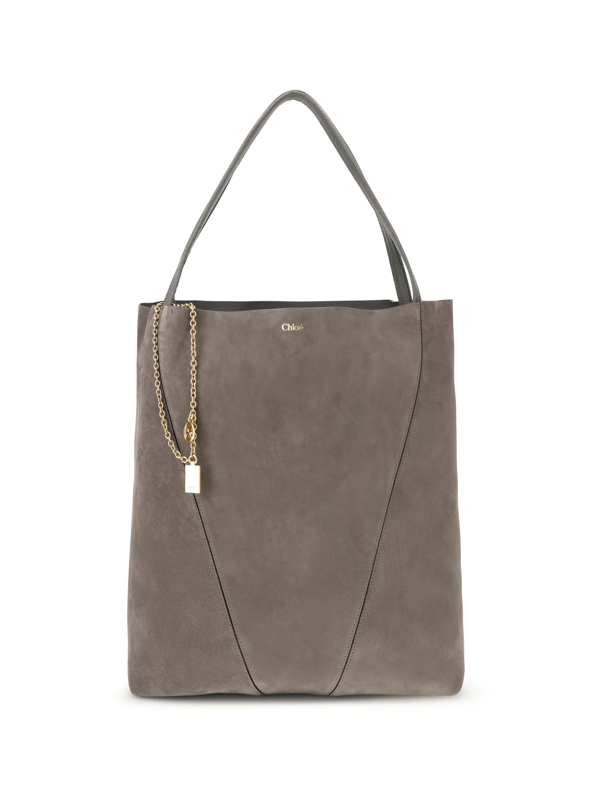 spin suede tote bag