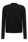 cardigan in two-tone wool and silk yarn