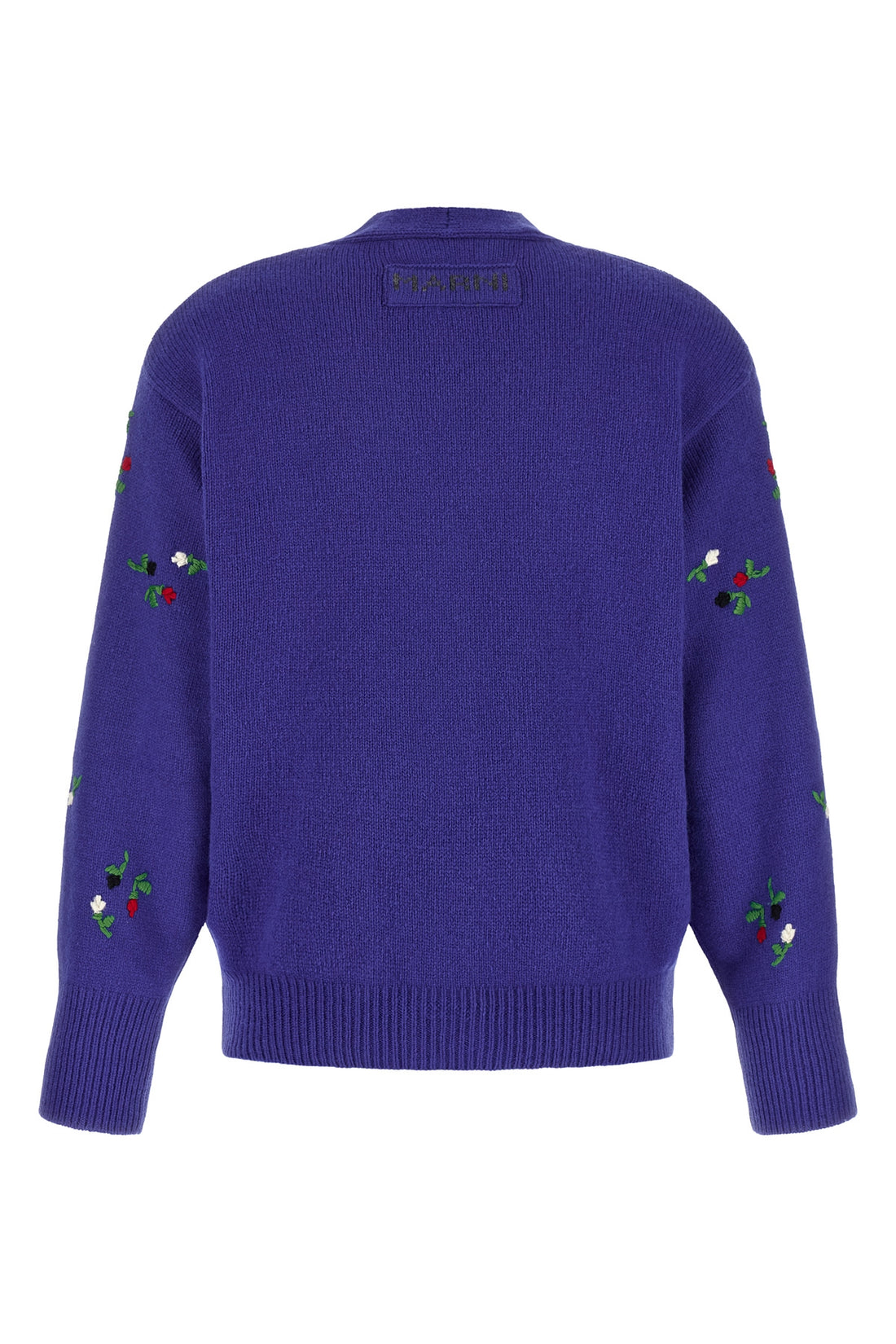 MARNI 38 the marni cardigan in virgin wool and cashmere blend embodies a sophisticated an