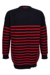 striped wool cardigan