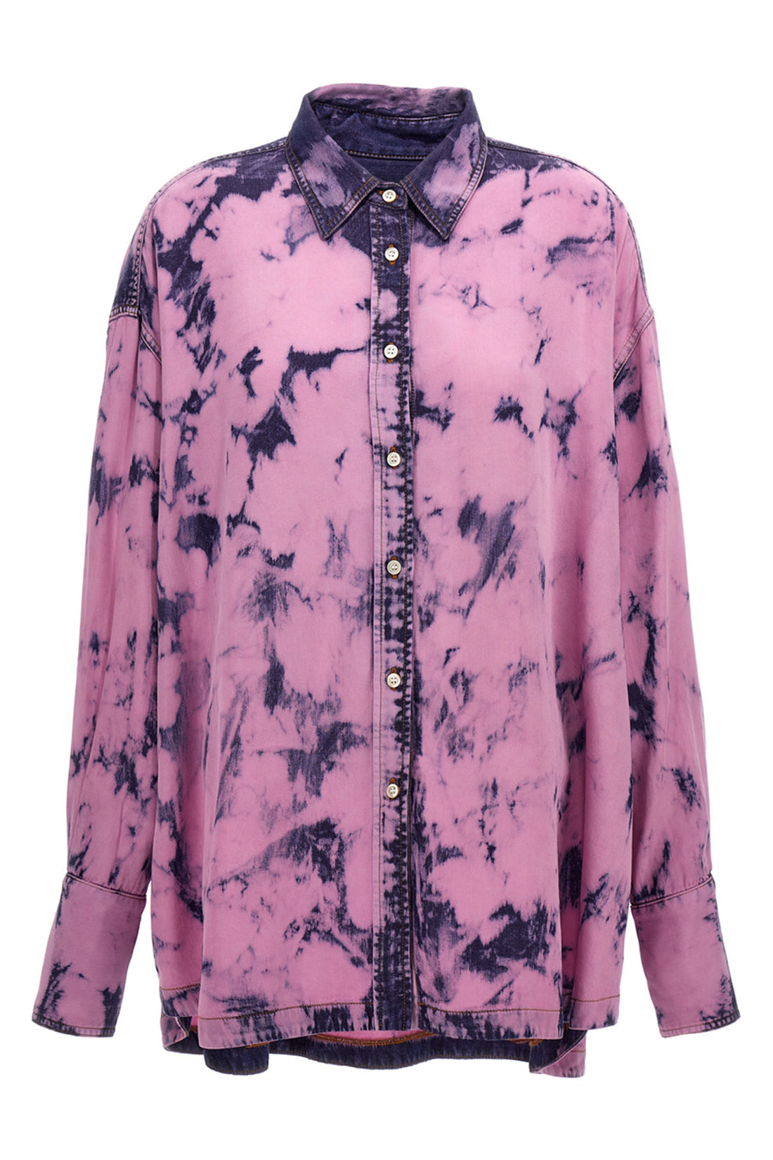 DARKPARK S camicia jaqueline oversize fluid in cotone stampa tie dye all-over