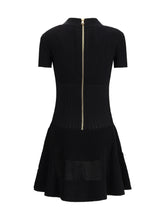BALMAIN 40 flared knit mini dress
