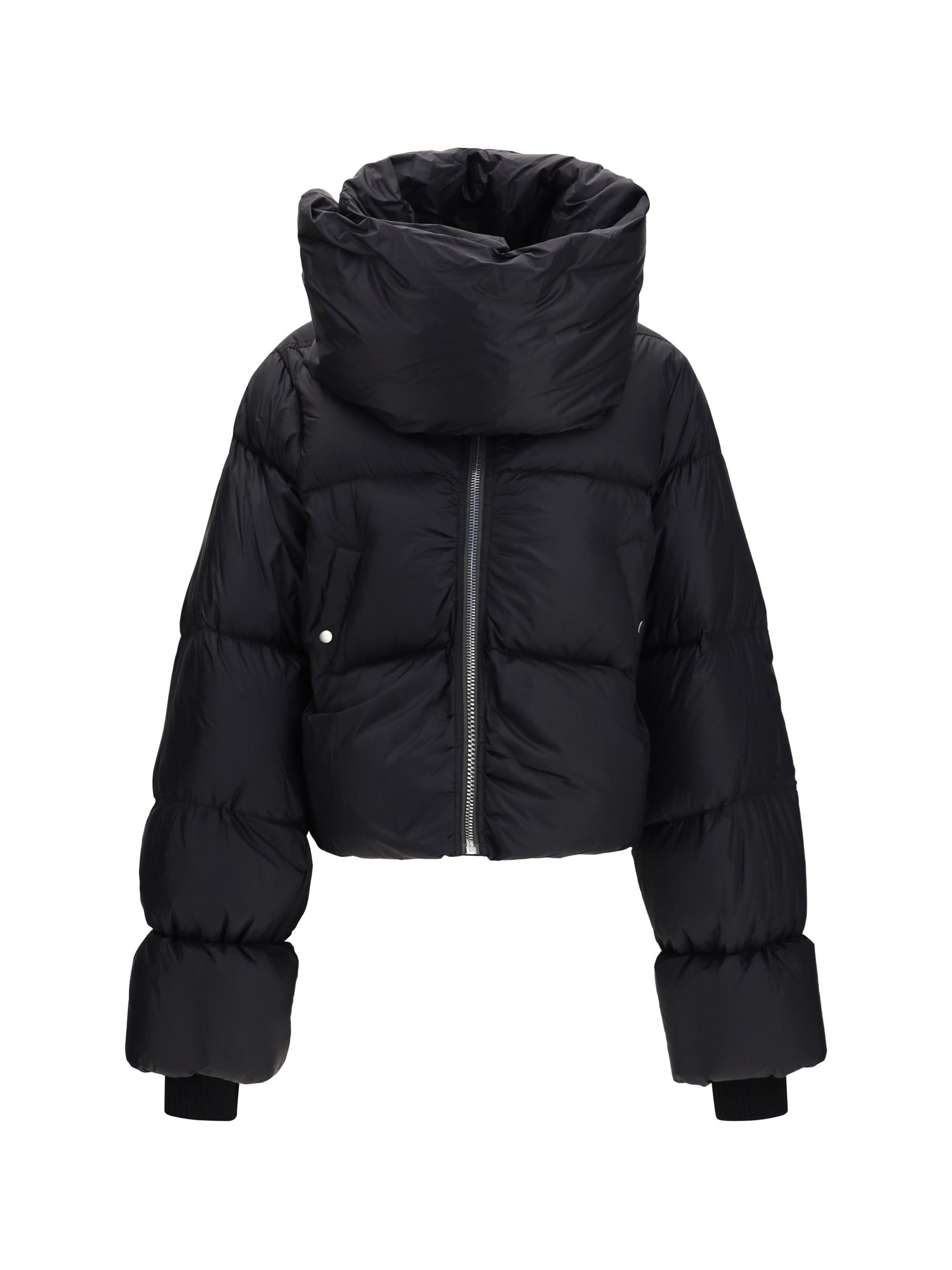 padded funnel neck jacket