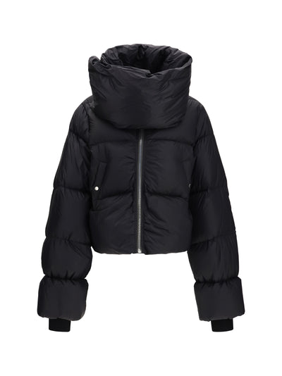 padded funnel neck jacket