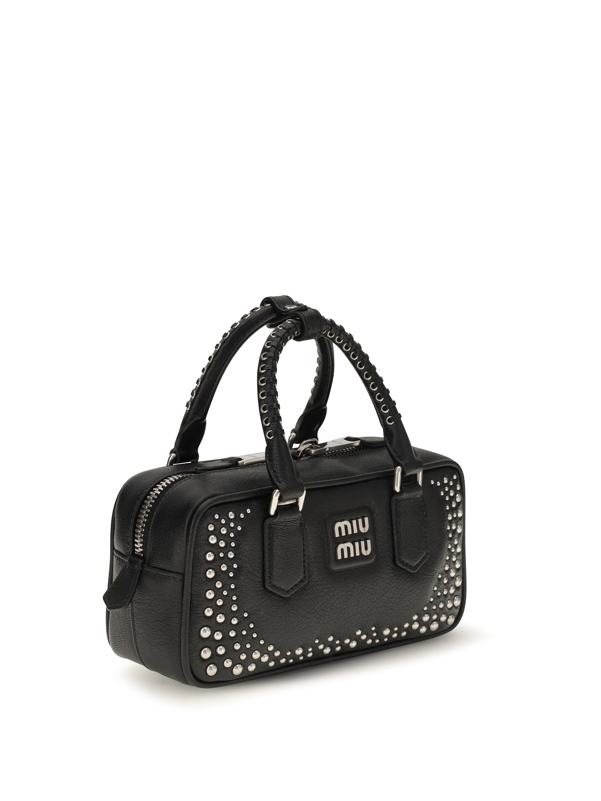 arcadie studded leather handbag