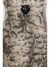 snakeskin-print tank top