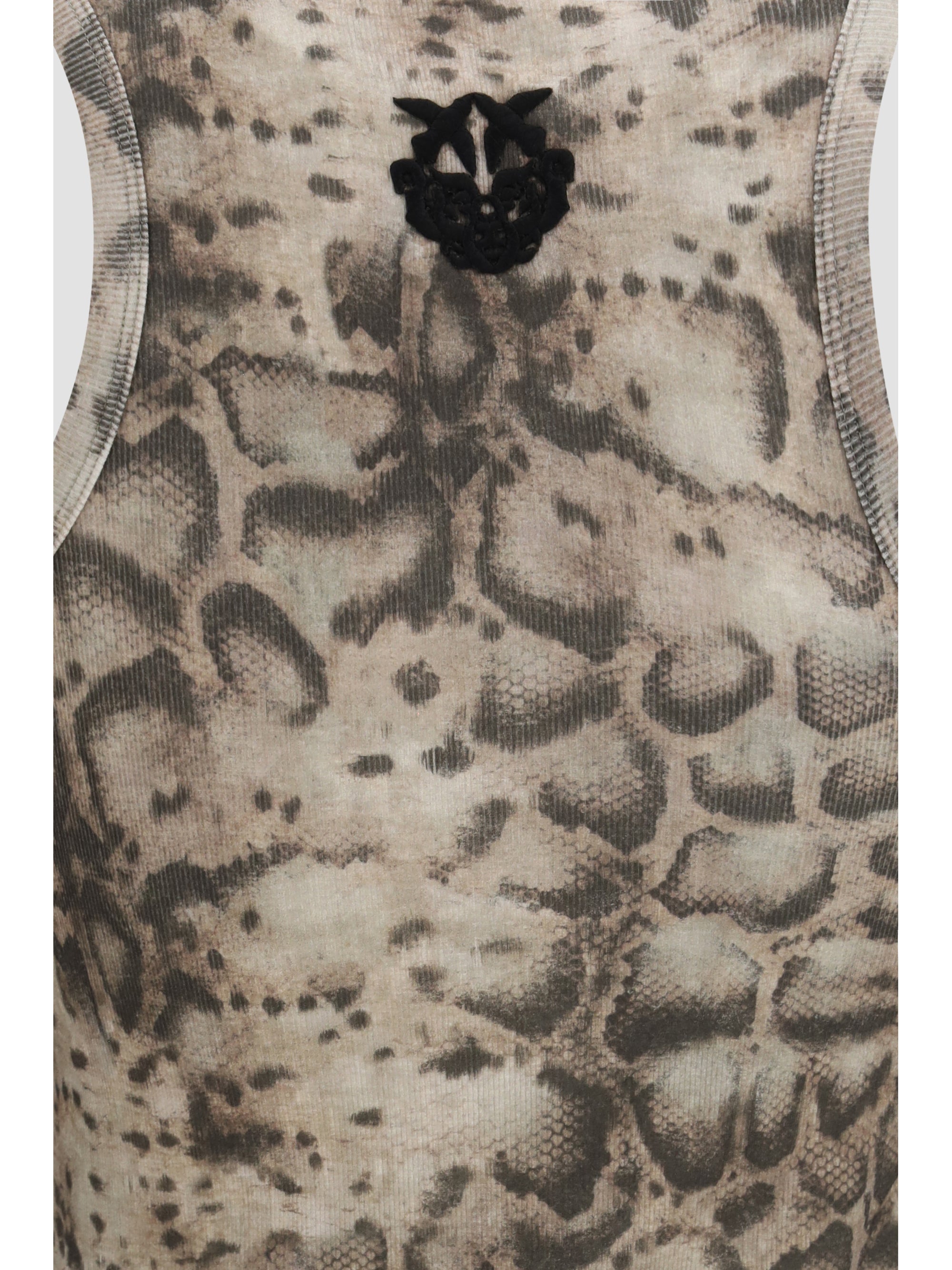 snakeskin-print tank top