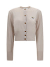 bea cropped wool cardigan