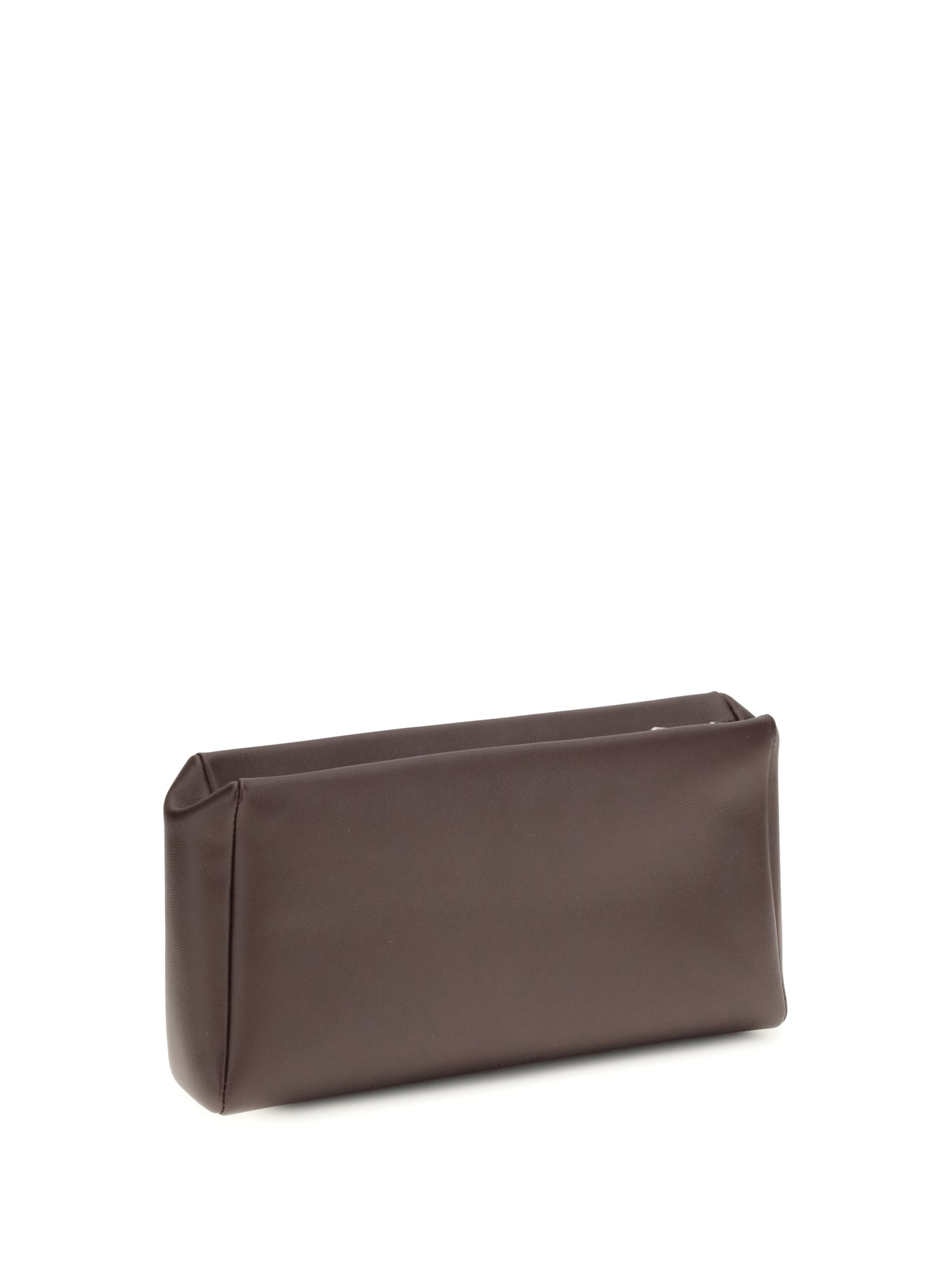 THE ROW OS compact square leather clutch bag