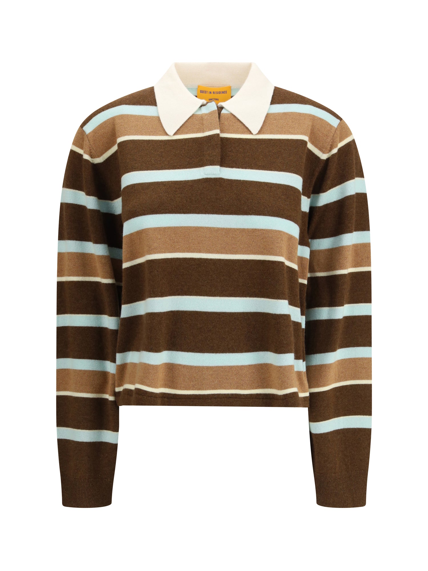 GUEST IN RESIDENCE L rugby cropped striped jumper 