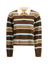GUEST IN RESIDENCE L rugby cropped striped jumper 