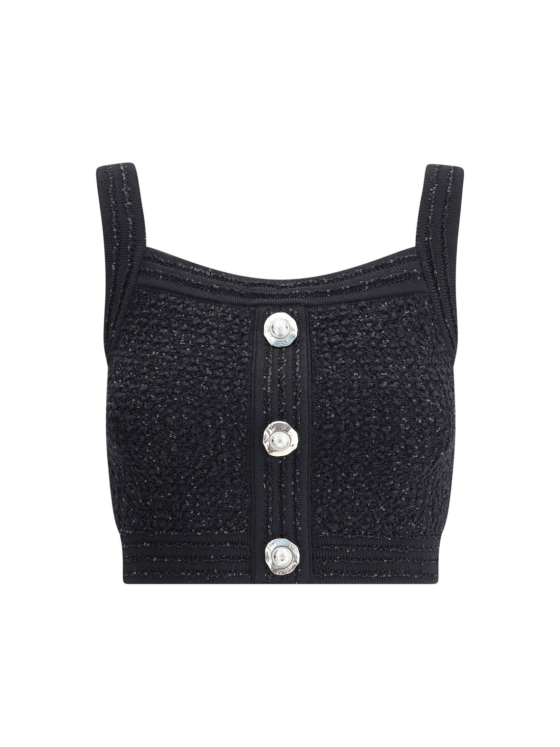 BALMAIN 34 tweed crop top