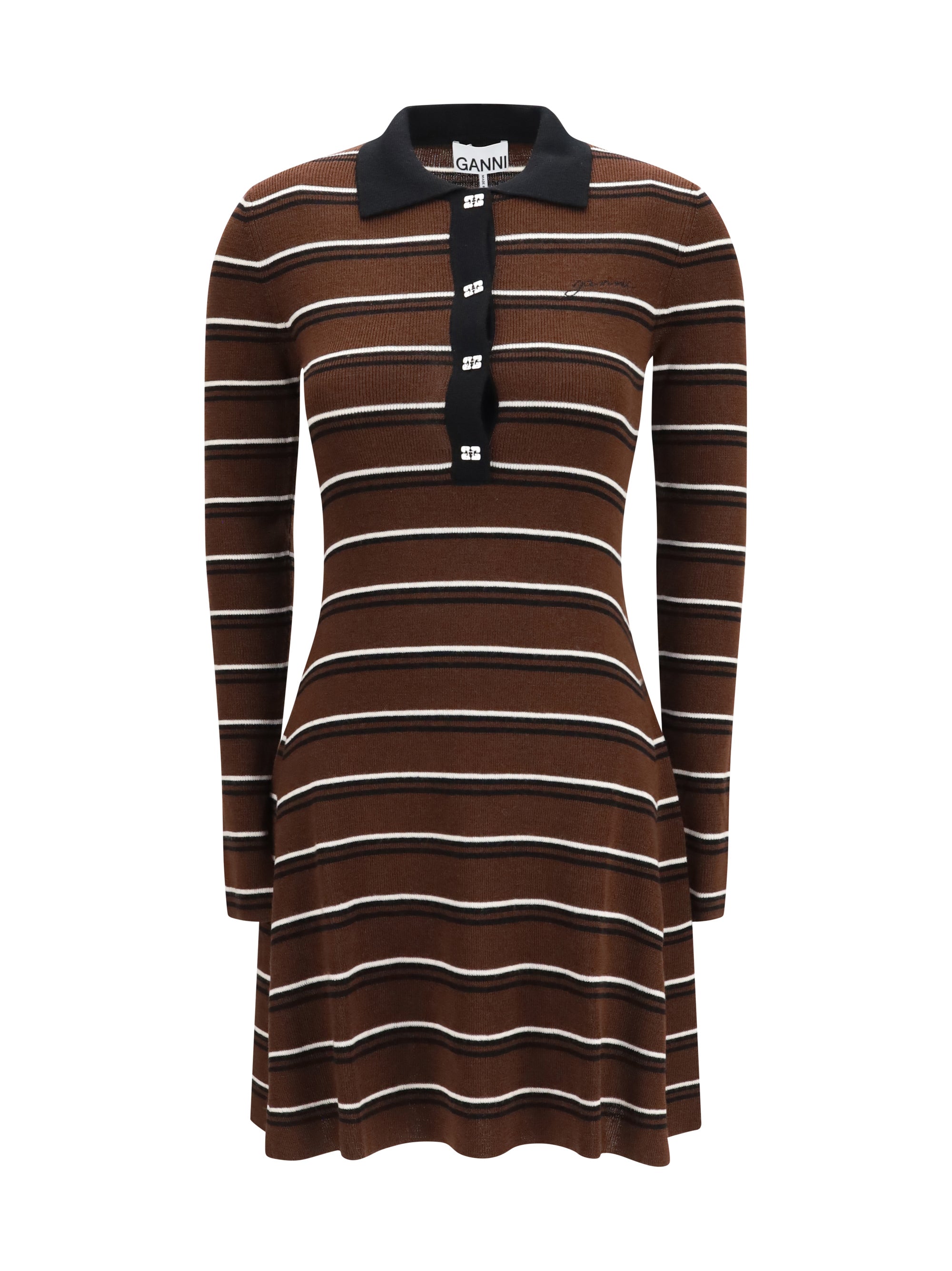 striped wool polo dress