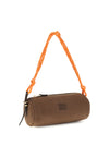 embroidered logo shoulder bag
