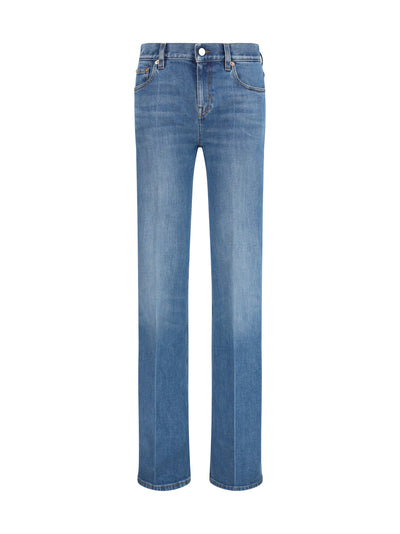 flare stretch cotton jeans