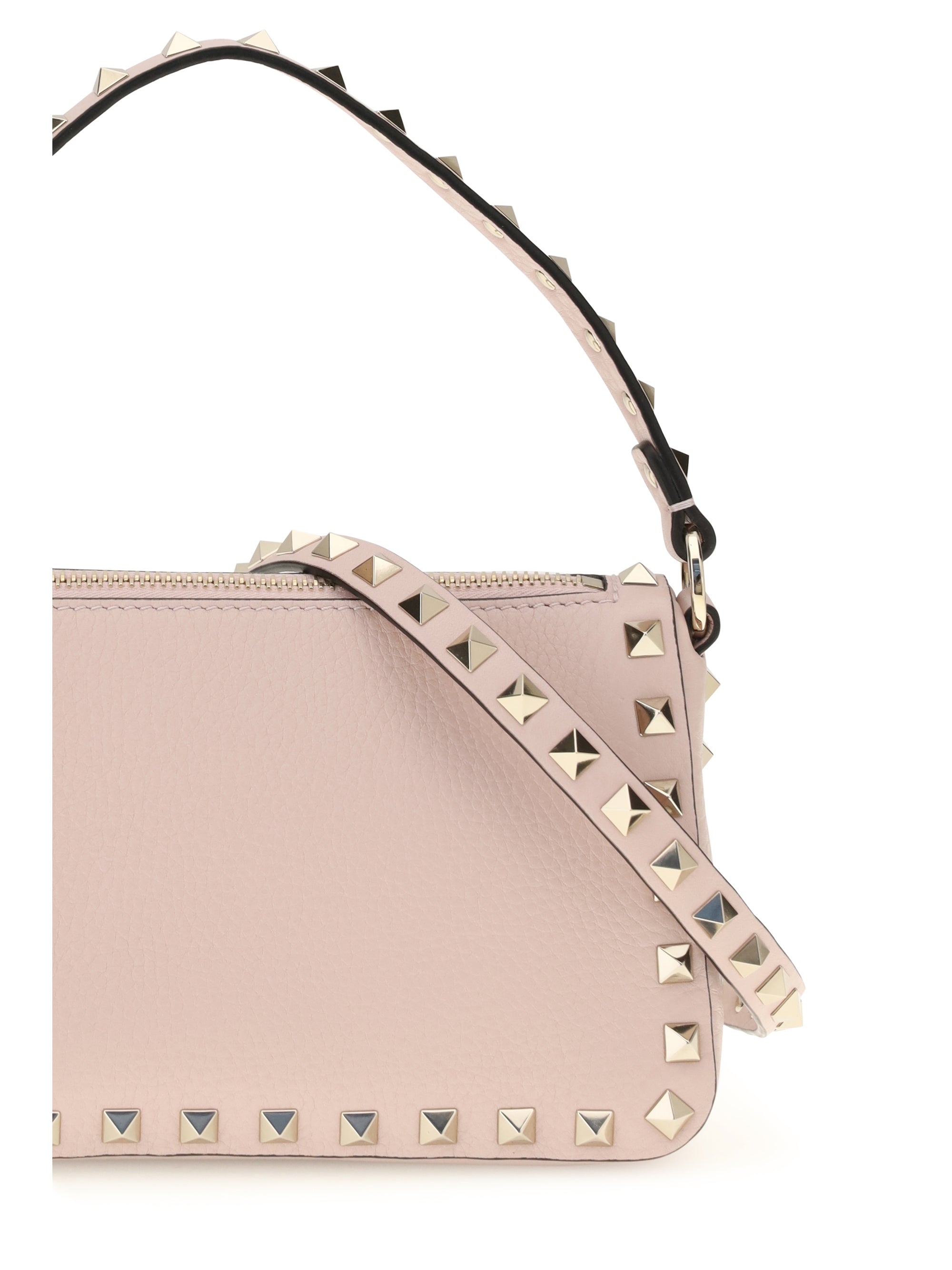 rockstud leather shoulder bag