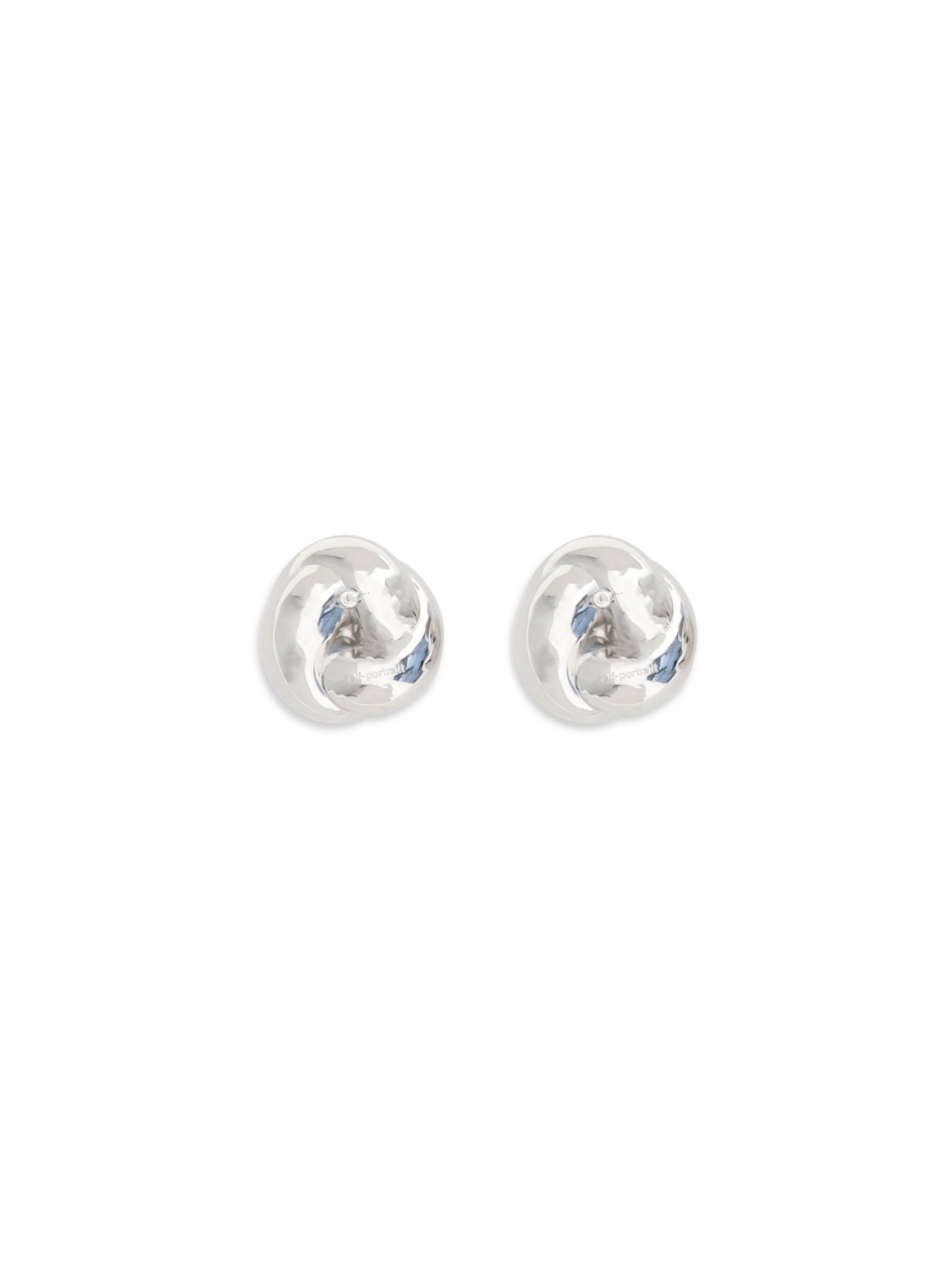 silver knot earrings