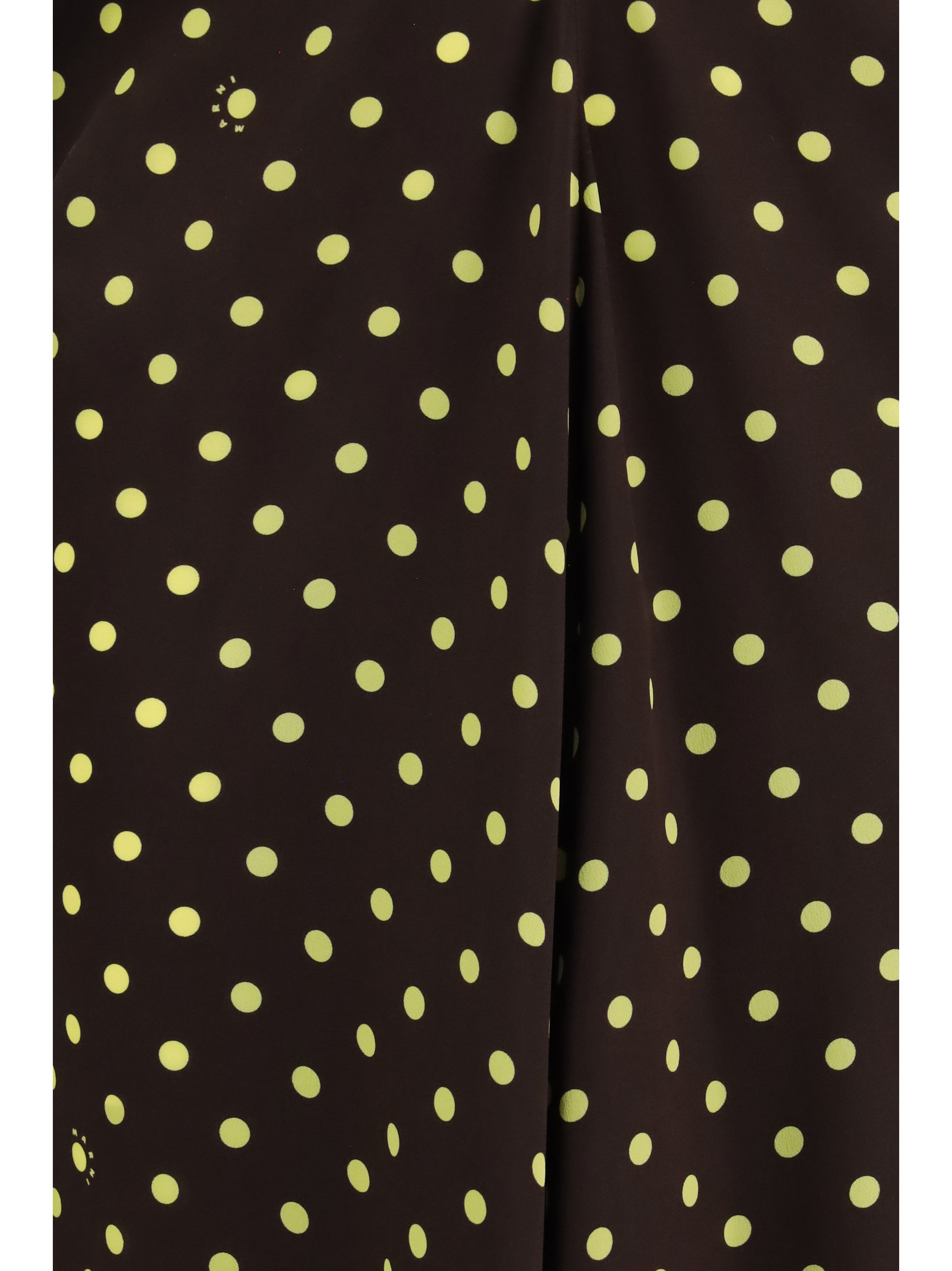 printed polka dot crepe dress