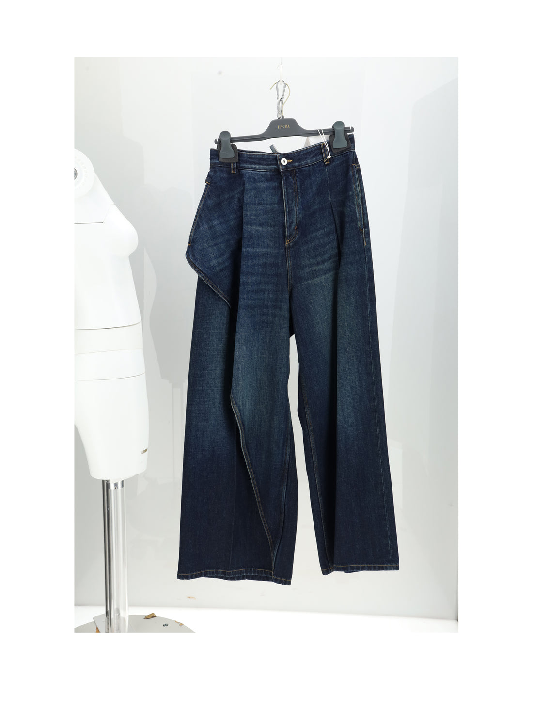 DIOR 38 denim ruffles