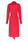 cervia maxi shirt dress in stretch silk