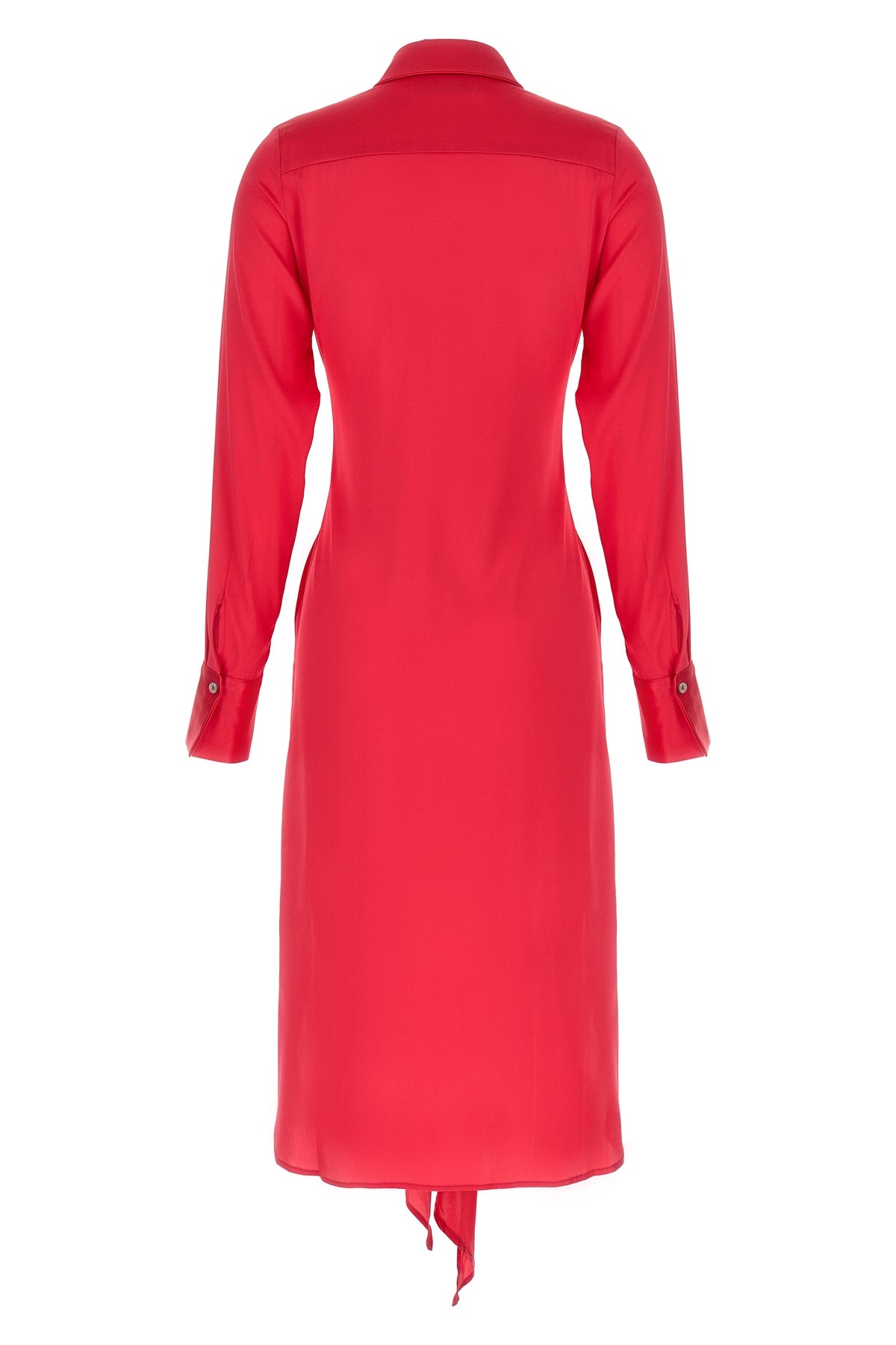 cervia maxi shirt dress in stretch silk