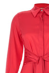 cervia maxi shirt dress in stretch silk