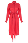 cervia maxi shirt dress in stretch silk