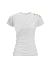 BALMAIN L 3 buttons draped t-shirt