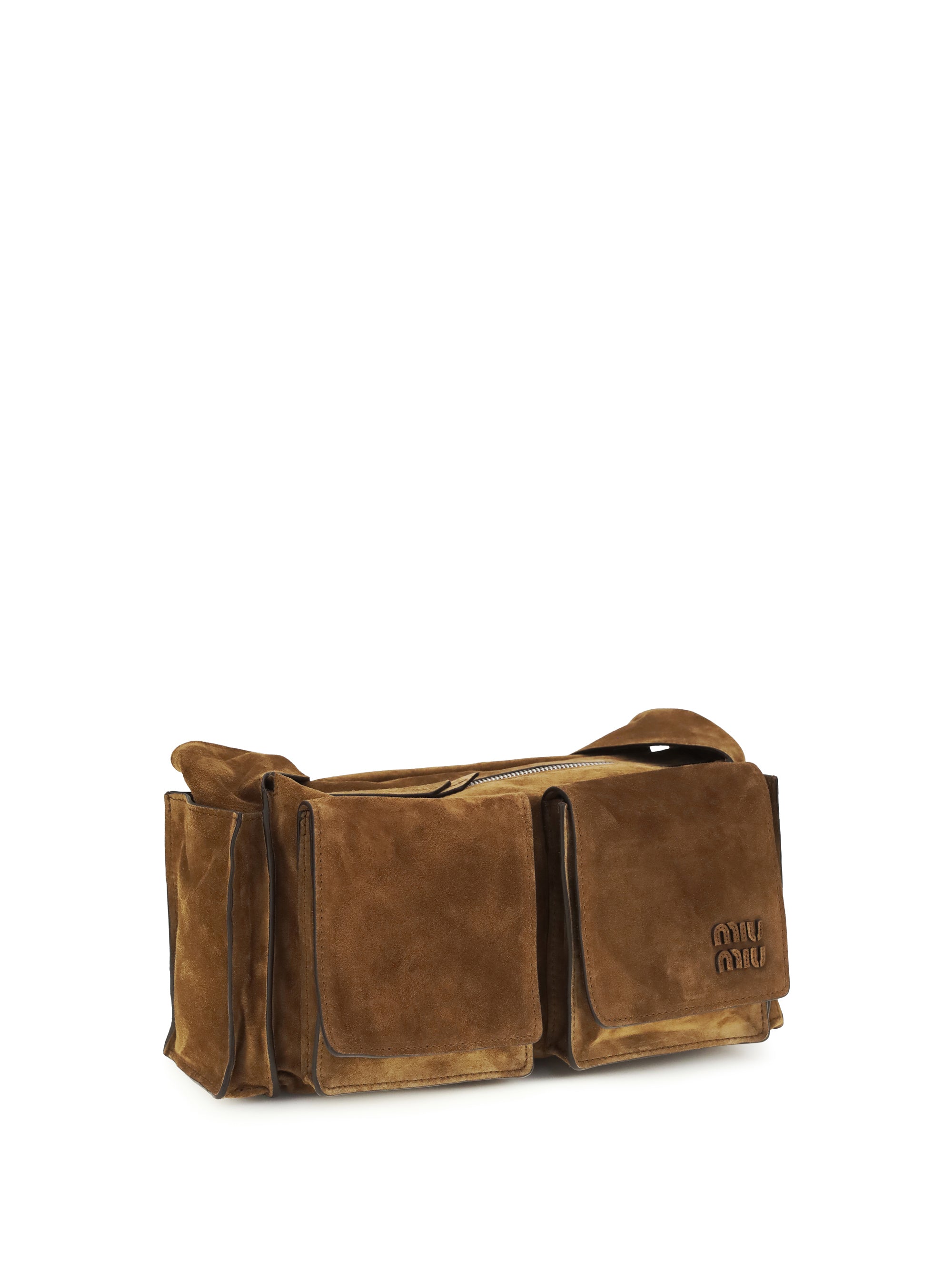 utilitaire suede shoulder bag